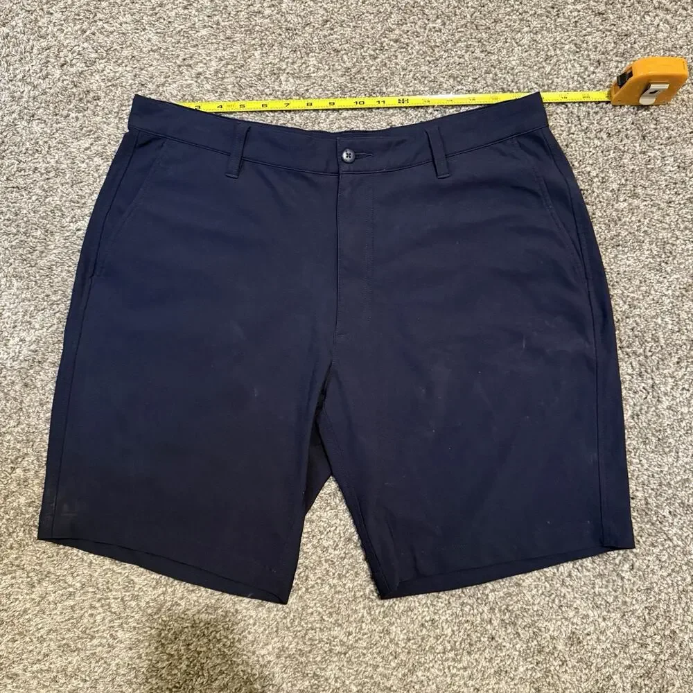 FootJoy Golf Shorts Mens 36 Navy Blue Flat Front Performance FJ Golf